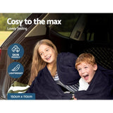 Giselle Electric Heated Blanket Car Truck Throw Rug Travel Camping 12V DC Aut EB-THROW-RUG-CAR-BL