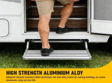 Heavy Duty Pull-Out Caravan Step Folding Aluminium RV Entry Step, Non-Slip Portable Camping Step, V1181-AT002-SL