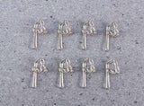 100pcs Metal Shower Curtain Hooks Pin-on Drapes Hooks Silver V1263-JX-5363