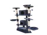 YES4PETS 200 cm Cat Scratching Post Tree Scratcher Corner Tower Furniture- Grey V278-CT200-GREY