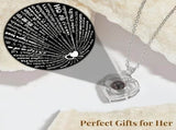 A Hundred Languages Heart-Shaped Projection Necklace Set, silver-plated zirconia inlay, paired V1232-XXMGXLPG002