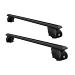 Universal Car Roof Racks Pod Aluminium Cross Bars Upgraded Holder 126cm Black CAR-RFBAR-7888-135-BK