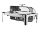 Roll Top Chafing Dish Buffet Complete Set, 9 Qt 1 Pack Stainless Steel Chafer with 2 Half Size Pans, V952-ZFXQFGK1JTYS0BDQ9V0
