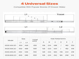 Drawer Slides, 20 inch, 10 Pairs Full Extension Ball Bearing Cabinet Rails, 100 LB Load Capacity V952-CZCJCTDG100LPZMLNV0