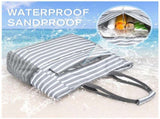Gray Striped Beach Bag - Spacious Lightweight Tote for Travel, Pool & Vacation
English Description V1192-D41