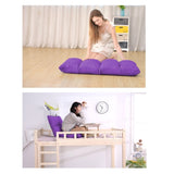 SOGA Lounge Floor Recliner Adjustable Lazy Sofa Bed Folding Game Chair Purple LOUNGEFABRICPURPLE