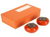 2pcs Tea Storage Pot Ceramics Persimmon Coffee Nut Sealed Containers Kitchen Decoration V1294-YM0901-3117210010111