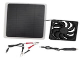 10W Solar Panel Fan Kit Lightweight Solar Charger Panel Fan for Greenhouse Pet House Tree House V1294-YM0715-3114220049011
