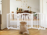 PaWz Wooden Pet Gate Dog Fence Safety White PT1144-3-WH