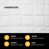 Royal Comfort 800GSM Silk Quilt - King ABM-10002939