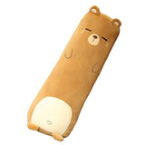 Long-Shaped Pillow Plush Pillow Hugging Pillow Soft Pillow Sleeping Pillow Gift - Brown - Size 39in V1107-113-XXX-NNN-BRN3