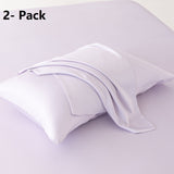 2-pack Purple Bamboo Pulp Fibre Pillowcase - 48x74cm Single - Cooling Silky Touch, Moisture Wicking, V888-ELOSUNG56171-8