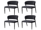 Artiss Dining Chairs Set of 4 Linen Fabric Soft Upholstered Chairs Charcoal DINC-KJ-7016-CHX4