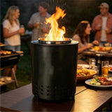 Stainless Steel Fire Pit, Portable Campfire Stove with Smokeless Design, Outdoor Fireplace for V1366-AZ2-W-23494