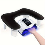 Grey This handheld nail care device integrates a U-shaped pillow and comes with a portable V1232-MJUXZ003