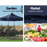 Instahut Gazebo Pop Up Marquee 3x3m Folding Tent Wedding Outdoor Camping Canopy Gazebos Shade Navy GAZEBO-T-3X3-F-NA