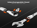 Adjustable Click Torque Wrench, 1/2 Inch Drive, 20-160 lbf-ft/27.1-216.8 N.m,-direction and V952-DJSNLBS101708PMCDV0