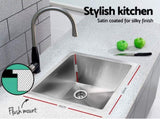 Cefito Kitchen Sink 51X45CM Stainless Steel Basin Single Bowl Silver SINK-5145-R010