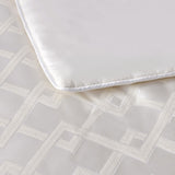 Bianca Firenze Pearl 6 Pcs Jacquard Geometric Comforter Set Queen/King V442-BCA-COMFORTER-FIRENZE-PEARL-KI