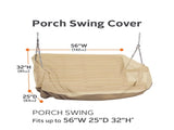 Porch Cover 56 Inch Water-Resistant Oxford Hanging Outdoor Cover All Weather Protected V1192-AZ-W-3262