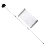 24ft Chimney Brush Set 45&deg Bendable Chimney Cleaning Brush with 18 Flexible Rods Wooden Handle Brush V1294-YM0901-3118250126711