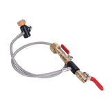 CO2 Universal External Hose Adapter G5/8-14 36in Dual Valve Soda PTFE Hose with ASA3000psi Gauge V1294-YM0901-3113210029311