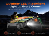 Rugged Outdoor Smart Watch for Men - 1100mAh Extra Long Battery with LED Flashlight & Compass V888-ELOSUNG41846