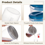 4PCS 1 Gallon Plastic Pitcher With Lid, Shatterproof Plastic Water Jug Set, Long-Lasting Cold Water V1369-AZ3-W-08762