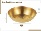 50PCS Round Golden Bowls, 2.4" x 1" Stainless Steel Dipping Cups, Small Seasoning Dish V1192-AZ-W-18274