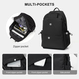 Unisex Lightweight Water-Resistant Backpack, Black V1366-AZ2-W-10847