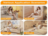 Wall-Mounted Foldable Round Table Telescopic Adjustable Bedside Desk with Aluminum Alloy Support, V1107-CS-CTZWJB