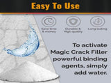 Magic Crack Filler Fast-Drying, Weather-Resistant Concrete Repair for Driveways, Walkways, Patios, V1107-116-99554-BLK-500G