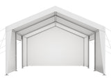 Carport Car Canopy 12x20FT Heavy Duty Car Shelter with Sidewalls Grey V952-FBSJSQCCKBS8JY3PV001V0