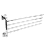 Stainless Steel Towel Rack Bar 180&deg Rotatable Towel Bathrobe Hanger Holder for Bathroom4 Rods V1294-YM0714-3112210088213