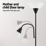 Artiss Floor Lamp Mother and Child Modern Home Living Room Office Reading Black LAMP-FLOOR-SF-1171-BK