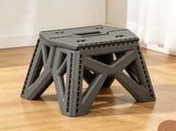 Lightweight Collapsible Plastic Stool 28x32x23cm Dark Grey,Portable Handheld Seat for Outdoor V1221-XM-LB5258-ZS168