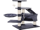 CARLA HOME 120cm Cat Tree for Indoor with Condo, Hammock & Plush Perchfor for Kittens & Adult V178-36377
