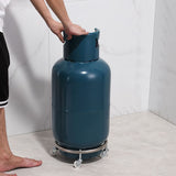 Adjustable Propane Cylinder Stand - Stable Base for Gas Tank Storage Non- Fixed Shelf for BBQ V1366-AZ2-W-16446