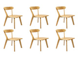 Levede 6x Dining Chairs Wooden Kitchen Chair CH1125-2-NTX3