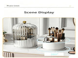 Rotating Birdcage Multi-use Storage Caddy, Dustproof Divided Organiser for Cosmetics, Cutlery, V1221-XM-LB5317-ZS182