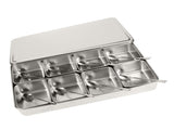 8 Grids Stainless Steel Seasoning Box Condiment Storage Containers Seasoning Jar Kitchen Utensils V1294-YM0901-3118200093811