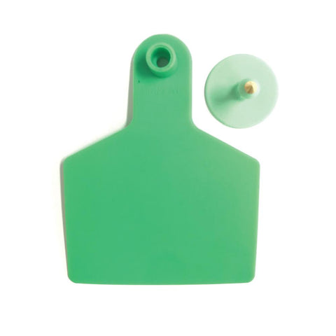 100x Cattle Ear Tags 7.5x10cm Set - XL Green Blank Cow Sheep Livestock Labels V238-SUPDZ-31399128858704