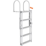 Dock Ladder, Retractable 5 Steps, 350 lbs Load Capacity, Aluminum Alloy Pontoon Boat Ladder with V952-MTZTSSSWJFHXJQFTNV0