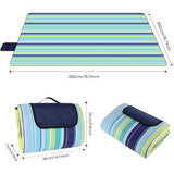 200 X 200 Cm Large Waterproof Sandproof Picnic Blanket, 3 Layer Beach Blanket With Carry Handle, V1188-MS-227-1229