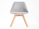 2X Retro Dining Cafe Chair Padded Seat GREY V274-FT-J900B-GY2
