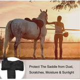 Waterproof Western Horse Saddle Cover with Elastic Straps to Securely Attach Each Corners and V1192-AZ-W-3252