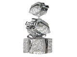 Christabelle 83cm Triple Christmas Silver Giftbox Stack Display with Lights 112_MHA516