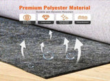 Rug Pad Without Slip Resistance, Protective Cushioning Carpet Pad, 8' x 10', 1/2"Thick, 100% Pure V952-BFHDTDSXPMFH8JOXYV0