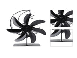 Heat Powered Stove Fan 7 Blade Moon Model Silent Operation Circulating Warm Air Highly Efficient Log V1294-YM0706-3114230120111