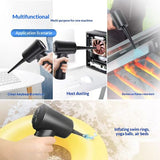 Compressed Air Duster, Electric Air Blow Portable Keyboard Cleaner with LED Light, Rechargeable Dust V1192-AZ-W-2919